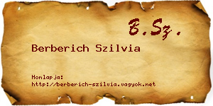 Berberich Szilvia névjegykártya