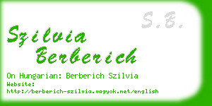 szilvia berberich business card